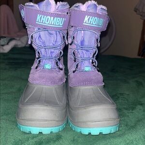 Khombu Kids' Purple and Gray Winter Boots